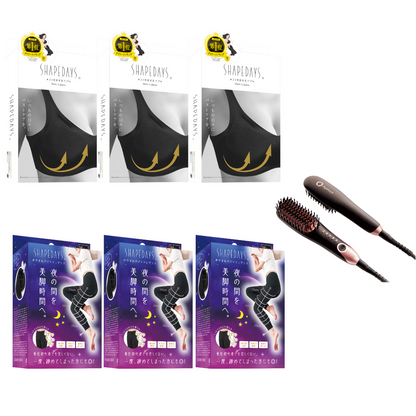 24時間育乳ブラ３枚組＋パジャマレギンス３枚組＋ミニブラシ１本【キャンペーン限定】