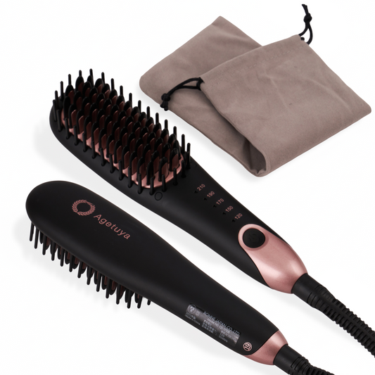 【キャンペーン限定300円OFF】Agetuyaポータブルミニブラシアイロン（ポーチ付き）