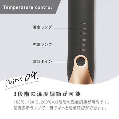 15%OFF特別価格 AgetuyaコードレスミニヘアアイロンⅡ【海外対応・機内持ち込み可能】