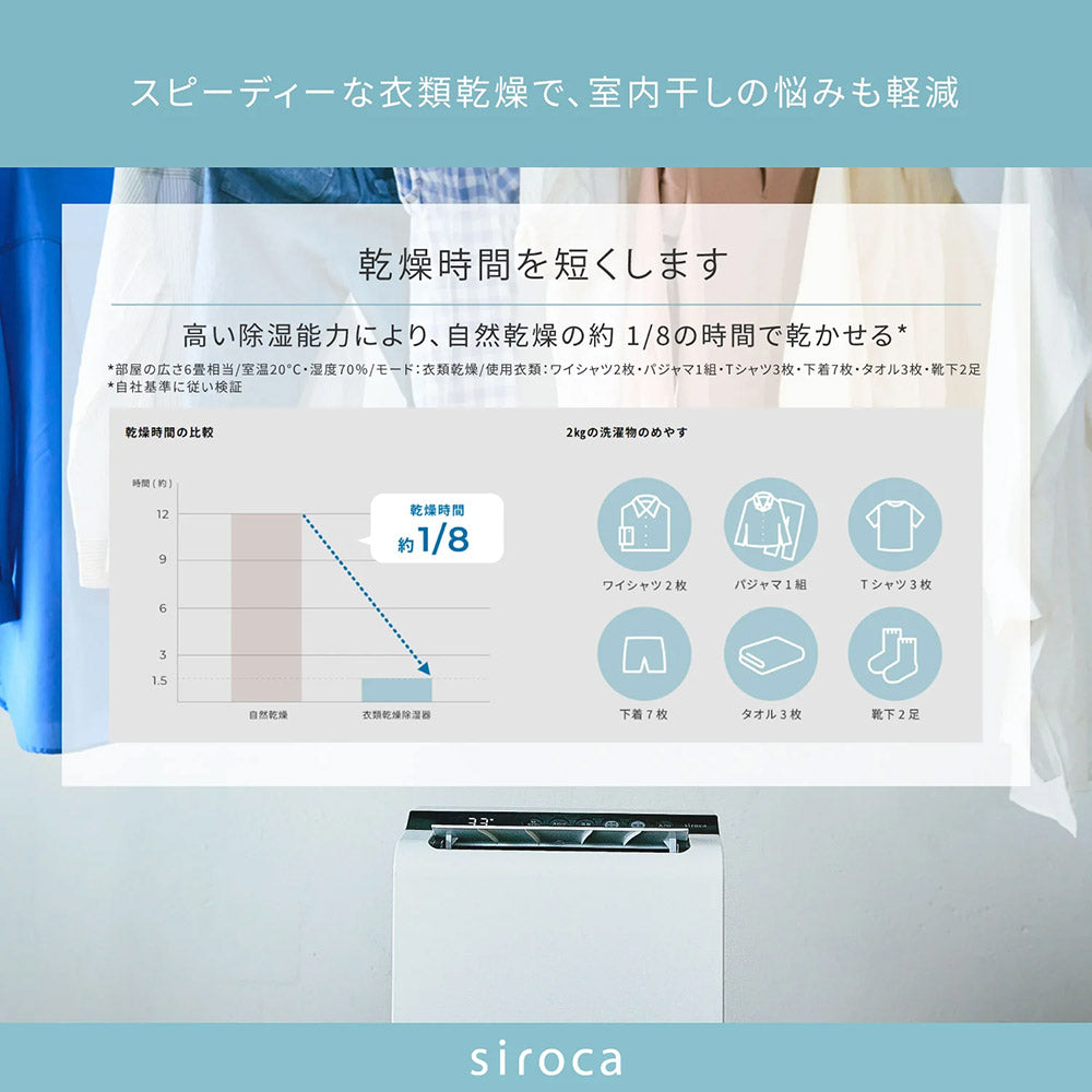 siroca シロカ 衣類乾燥除湿機 SDD-7D151